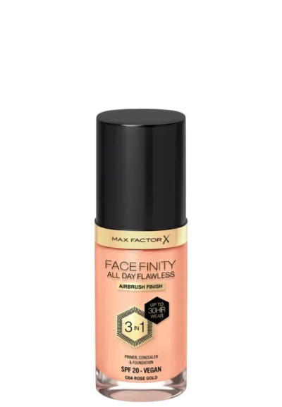 Facefinity All Day Flawless 3v1 make-up, C64 Rose Gold