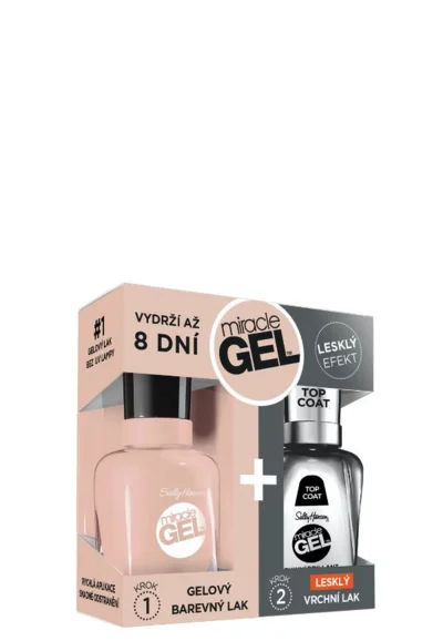 Lak na nehty Miracle gel 187 Sheer Happiness + Top Coat